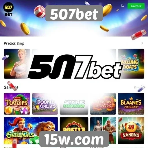 Diversidade de jogos disponíveis no site 507bet